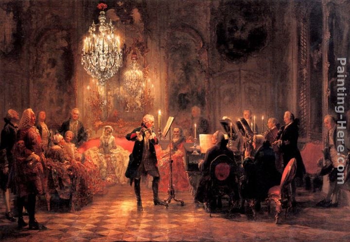 Adolph von Menzel The Flute Concert